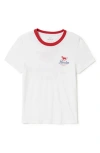 Brixton Leisure Activity Cotton Graphic Ringer T-shirt In White