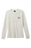 Brixton Linwood Long Sleeve Thermal Cotton Graphic T-shirt In White