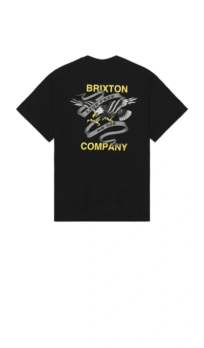 Brixton Live Free Heavy Weight Relaxed Tee In Black