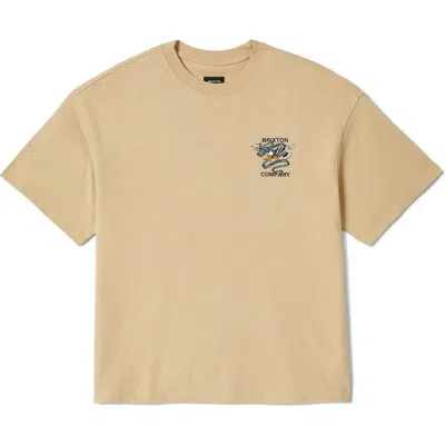 Brixton Live Free Relaxed Fit Cotton Graphic T-shirt In Neutral