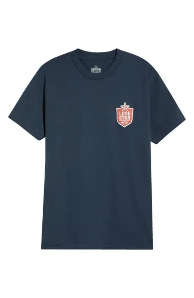Brixton Lonestar Desertscape Cotton Graphic T-shirt In Burgundy