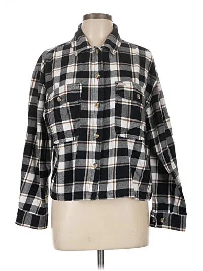 Pre-owned Brixton Long Sleeve Button Down Shirt In Black