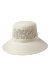 Brixton Lopez Straw Bucket Hat In Panama White