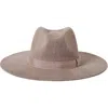 Brixton Lyons Packable Fedora In Brown