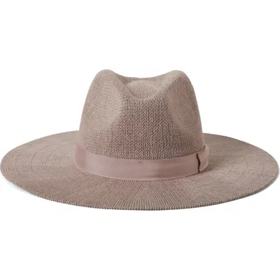 Brixton Lyons Packable Fedora In Brown