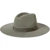 Brixton Lyons Packable Fedora In Gray