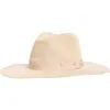 Brixton Lyons Packable Fedora In Macadamia