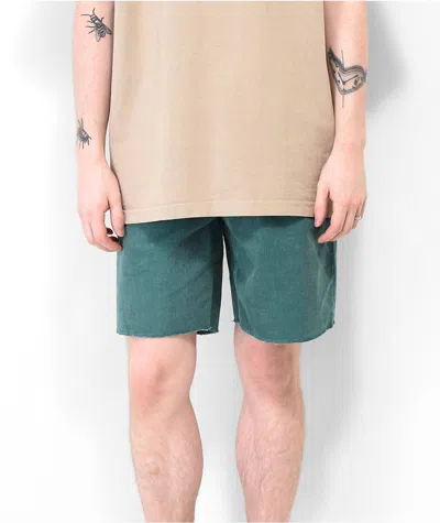 Brixton Madrid Ii Spruce Corduroy Shorts In Green