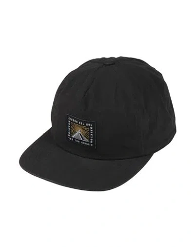 Brixton Man Hat Black Size Onesize Cotton, Nylon