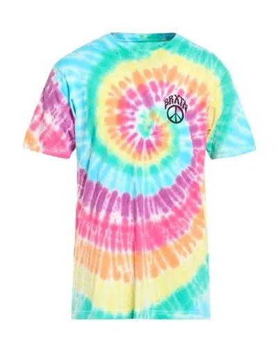 Brixton Man T-shirt Azure Size M Cotton In Multi