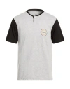 Brixton Man T-shirt Grey Size M Cotton, Polyester In White