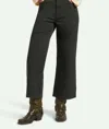 Brixton Margo Cropped 5 Pocket Pant In Washed Black In Black