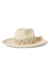 Brixton Matteo Macramé Accent Straw Hat