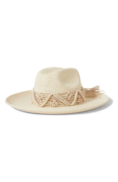 Brixton Matteo Macramé Accent Straw Hat