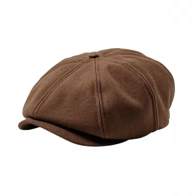 Brixton Men's Brood Sherpa Snap Cap In Pine Cone Brown In Gray