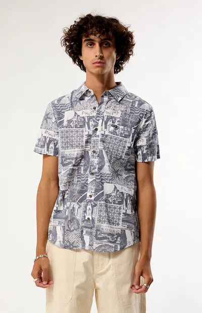 Brixton Men's Charter Print Woven Button Down Shirt In Multi