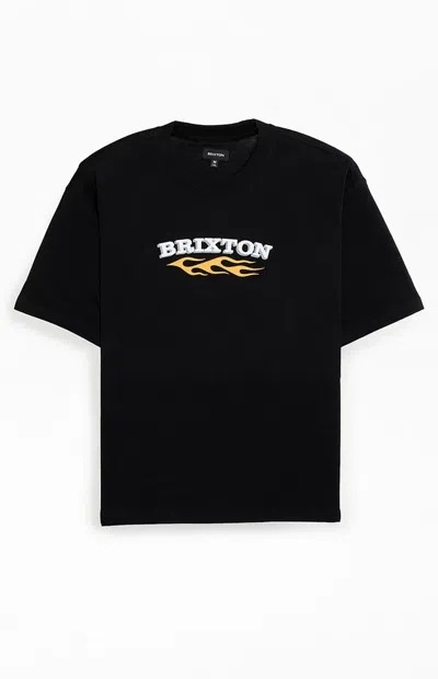 Brixton Men's Clifton Flame T-shirt In Black