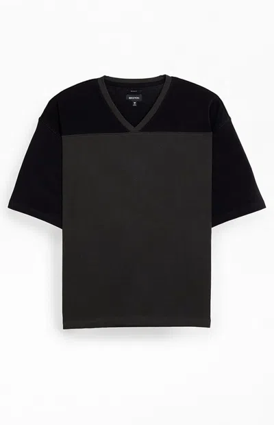 Brixton Men's Contrast Football T-shirt In Black