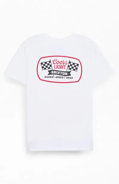 Brixton Men's Coors Light Pit Stop T-shirt In White