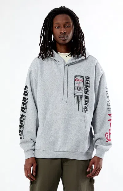 Brixton Men's Coors Light Silver Speed Hoodie In Heather Grey In Gray