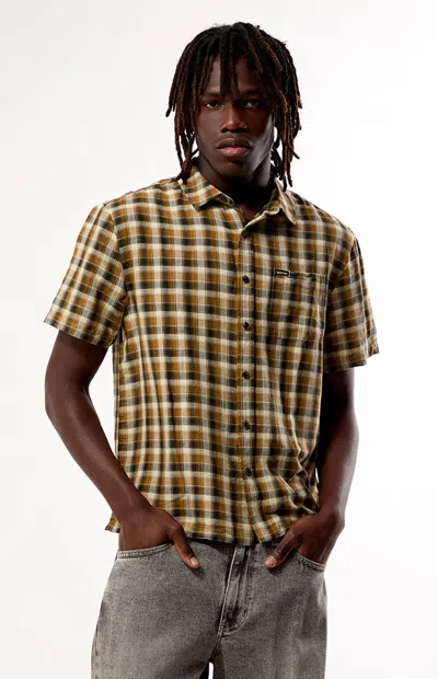 Brixton Men's Cru Plaid Short Sleeve Shirt In Multi