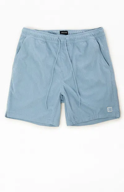 Brixton Men's Everyday Corduroy Shorts In Blue In Animal Print