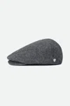 Brixton Hooligan Herringbone Driving Cap In Gray