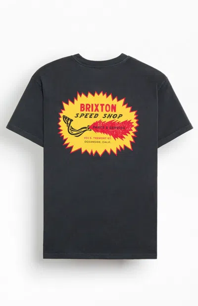 Brixton Men's Mavis T-shirt In Black In Animal Print