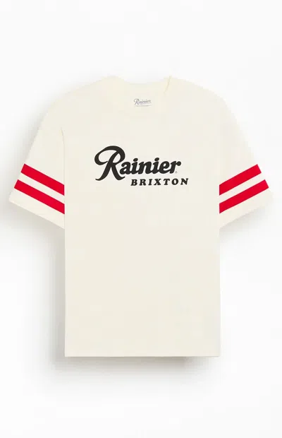 Brixton Men's Rainier 1878 Oversized T-shirt In Natural In Brown
