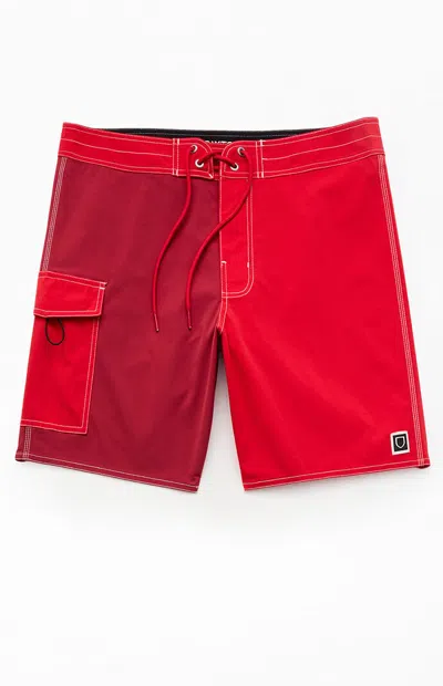 Brixton Men's Red Classic 7" Boardshorts
