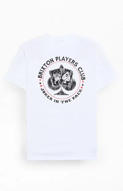 Brixton Men's Vanguard Players Club T-shirt In White