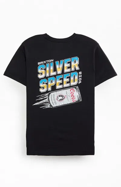 Brixton Men's X Coors Light Silver Speed T-shirt In Black