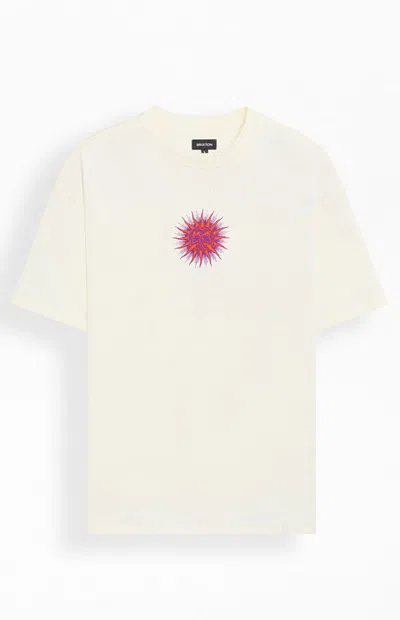 Brixton Men's Zephyr Oversized T-shirt In Cream In White
