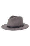 Brixton Messer Fedora Hat In Grygr