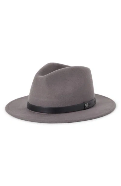 Brixton Messer Fedora Hat In Grygr