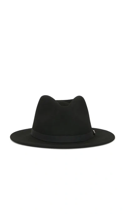 Brixton Messer Packable Fedora Hat In Black