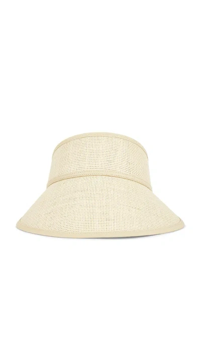Brixton Newport Straw Visor In Brown