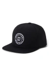 Brixton Oath Iii Snapback Baseball Cap In Black