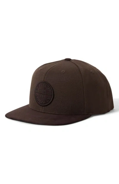 Brixton Oath Iii Snapback Baseball Cap In Brown
