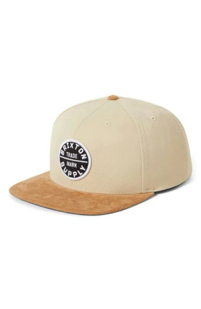 Brixton Oath Iii Snapback Twill Baseball Cap In Neutral