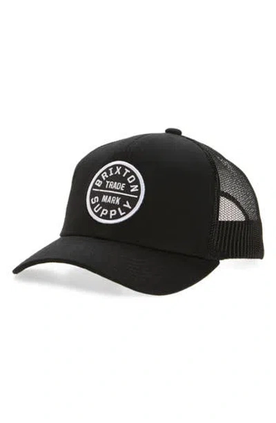 Brixton Oath Trucker Hat In Black