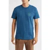 Brixton Oath V Cotton Logo Graphic T-shirt In Blue