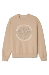 Brixton Open Road Cotton Graphic Sweatshirt In Rose Dust