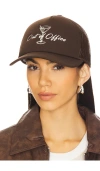 Brixton Out Of Office Netplus Trucker Hat In Chocolate
