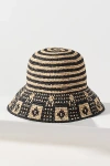 Brixton Packable Straw Bucket Hat In Multi