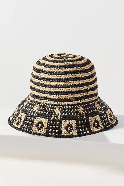 Brixton Packable Straw Bucket Hat In Multi