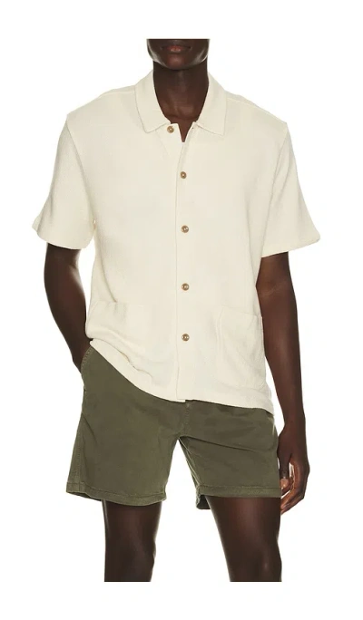 Brixton Poolside Short Sleeve Knit Shirt In White
