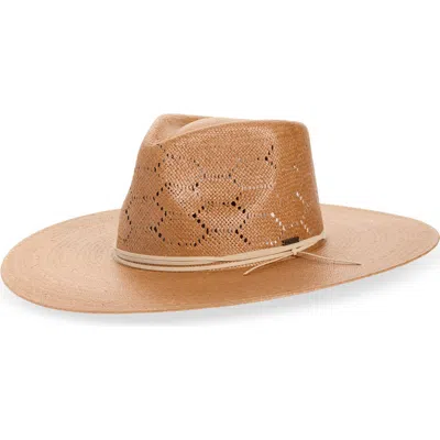 Brixton Porto Straw Fedora In Brown