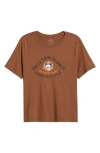 Brixton Potion Cotton Graphic T-shirt In Pinecone Brown
