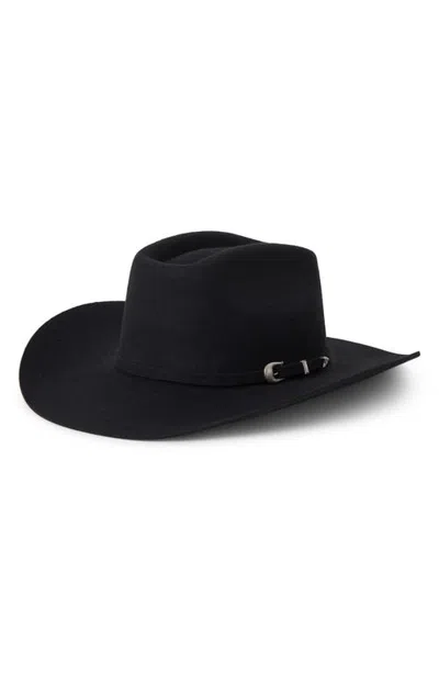 Brixton Prescott Wool Felt Cowboy Hat In Black